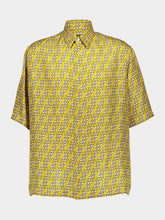 Fendi Yellow FF Labyrinth Silk Shirt