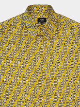 Fendi Yellow FF Labyrinth Silk Shirt