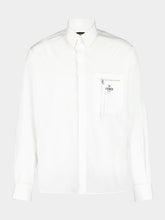 Fendi White Cotton Shirt with Zip Pocket