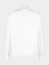 Fendi White Cotton Shirt with Zip Pocket