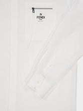 Fendi White Cotton Shirt with Zip Pocket