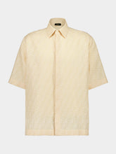 Fendi Yellow Linen FF Jacquard Shirt