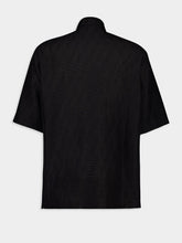 Fendi Black Linen FF Jacquard Oversize Shirt