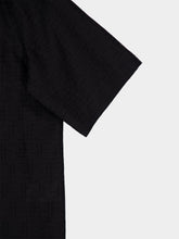 Fendi Black Linen FF Jacquard Oversize Shirt
