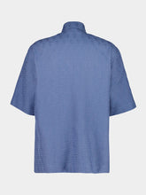 Fendi Light Blue FF Jacquard Linen Shirt