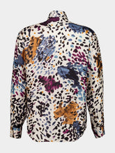 Fendi White Falena Print Silk Shirt