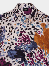 Fendi White Falena Print Silk Shirt