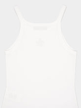 Fendi White Ribbed Cotton Logo Top