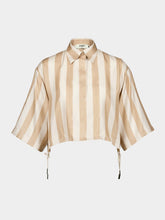 Fendi Beige Pequin Silk Blouse