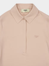 Fendi Pink Silk Cady Polo Shirt