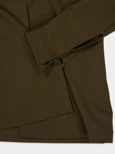 Fendi Olive Green Draped Wool Shirt