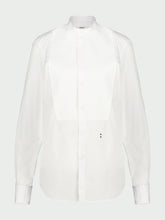 Fendi White Cotton Poplin Mandarin Collar Shirt