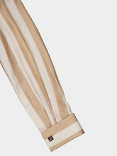 Fendi Beige and Cream Pequin Silk Shirt