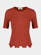 Fendi Dust Red Roma Rib T-Shirt