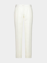 Dolce & Gabbana Natural White Wool Tailored Trousers