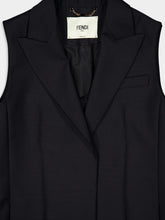 Fendi Black Mohair Tailored Gilet