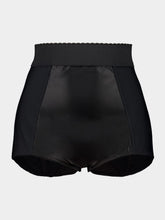 Dolce & Gabbana Black High-Waisted Satin Panties Shorts
