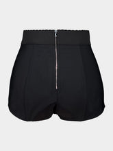 Dolce & Gabbana Black High-Waisted Satin Panties Shorts