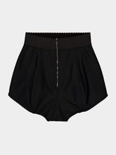 Dolce & Gabbana Black High-Waisted Satin Panties Shorts