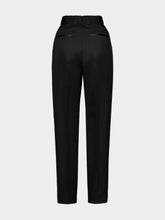 Dolce & Gabbana Black Tailored Wool Gabardine Tuxedo Pants