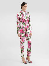 Dolce & Gabbana Peony-Print Cotton Jacquard Pants
