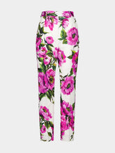 Dolce & Gabbana Peony-Print Cotton Jacquard Pants