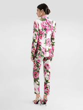 Dolce & Gabbana Peony-Print Cotton Jacquard Pants