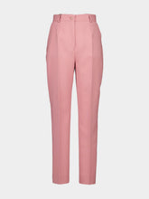 Dolce & Gabbana Pink Tailored Double Wool Crepe Pants