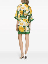 Dolce & Gabbana Rose-Print Silk Shorts