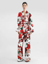Dolce & Gabbana Satin Pajama Pants with Rose Print