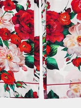 Dolce & Gabbana Satin Pajama Pants with Rose Print