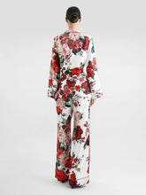 Dolce & Gabbana Satin Pajama Pants with Rose Print