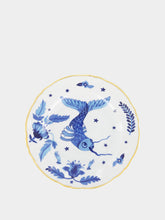 Bitossi Blue Fish Dessert Plate