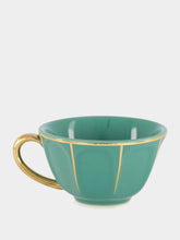 Bitossi Green Coffee Cup with Saucer