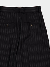 Dolce & Gabbana Black Pinstripe Bi-Stretch Wool Trousers