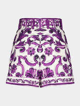 Dolce & Gabbana Majolica-Print Relaxed Fit Cotton Shorts