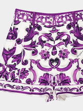 Dolce & Gabbana Majolica-Print Relaxed Fit Cotton Shorts