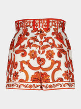 Dolce & Gabbana Orange Majolica-Print Bermuda Shorts