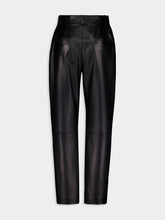Dolce & Gabbana Black High-Waist Leather Trousers