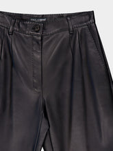 Dolce & Gabbana Black High-Waist Leather Trousers