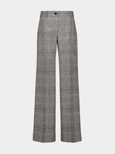 Dolce & Gabbana Grey Flared Glen Plaid Pants