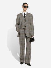 Dolce & Gabbana Grey Flared Glen Plaid Pants
