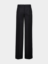 Dolce & Gabbana Black Wide-Leg Virgin Wool Trousers