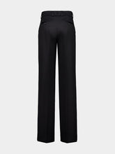 Dolce & Gabbana Black Wide-Leg Virgin Wool Trousers