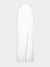 Dolce & Gabbana White Flared Cotton Poplin Pants