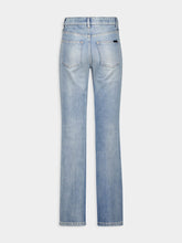 Light Blue Tapered Leg Denim Jeans