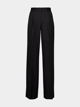 Dolce & Gabbana Black Flared Tuxedo Virgin Wool Pants