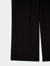Dolce & Gabbana Black Flared Tuxedo Virgin Wool Pants
