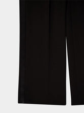 Dolce & Gabbana Black Flared Tuxedo Virgin Wool Pants