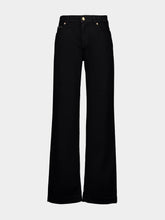 Dolce & Gabbana Black Loose Denim Jeans with Pressed Pleat